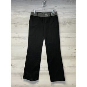 Tess Giberson Pants Womens 8 Black Bootcut Mid Rise Cotton